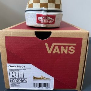 Checker slip on vans. Women’s size 6